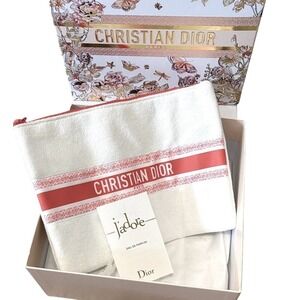 Christian Dior Giftable Set J'adore and Cosmetic Bag Pouch with Box New